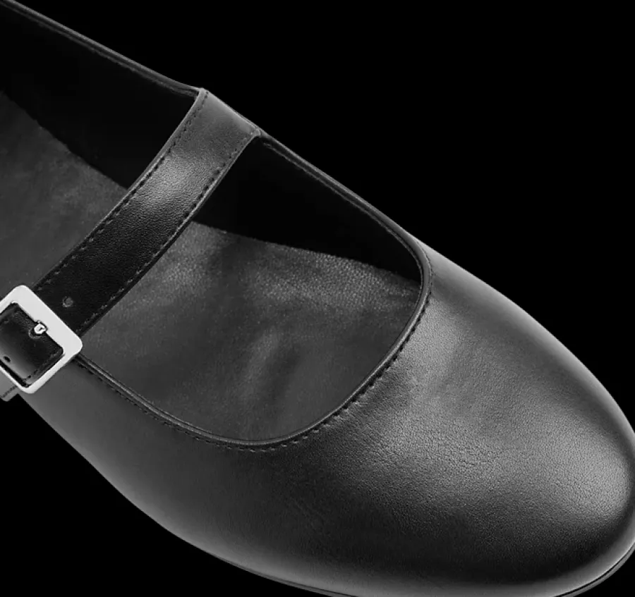 Sale czarne baleriny damskie z paseczkiem Damskie Baleriny