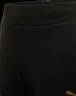 Best czarne dziecięce spodnie dresowe ze złotym logo Dzieci Odzież