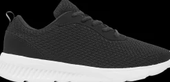 Online czarne lekkie sneakersy damskie na białej podeszwie Damskie Sportowe|Casual