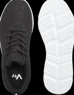 Online czarne lekkie sneakersy damskie na białej podeszwie Damskie Sportowe|Casual