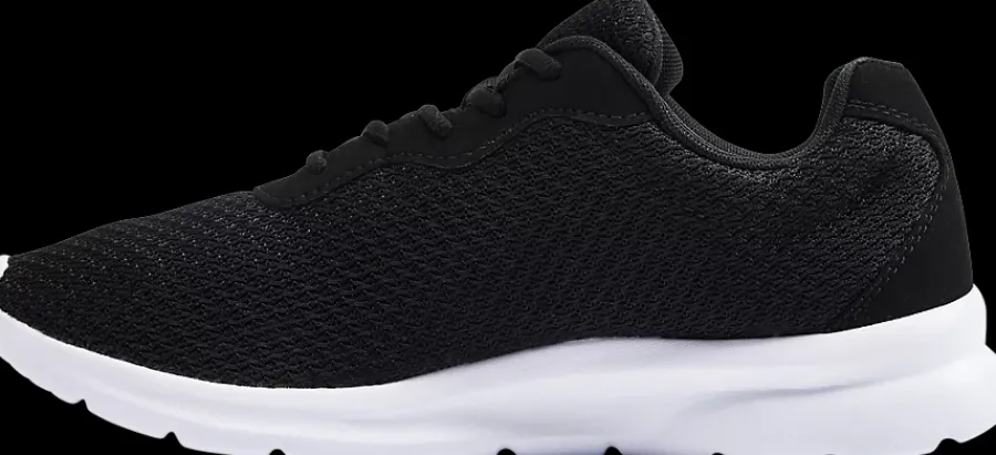 Outlet czarne lekkie sneakersy męskie z białą podeszwą Męskie Sportowe|Casual