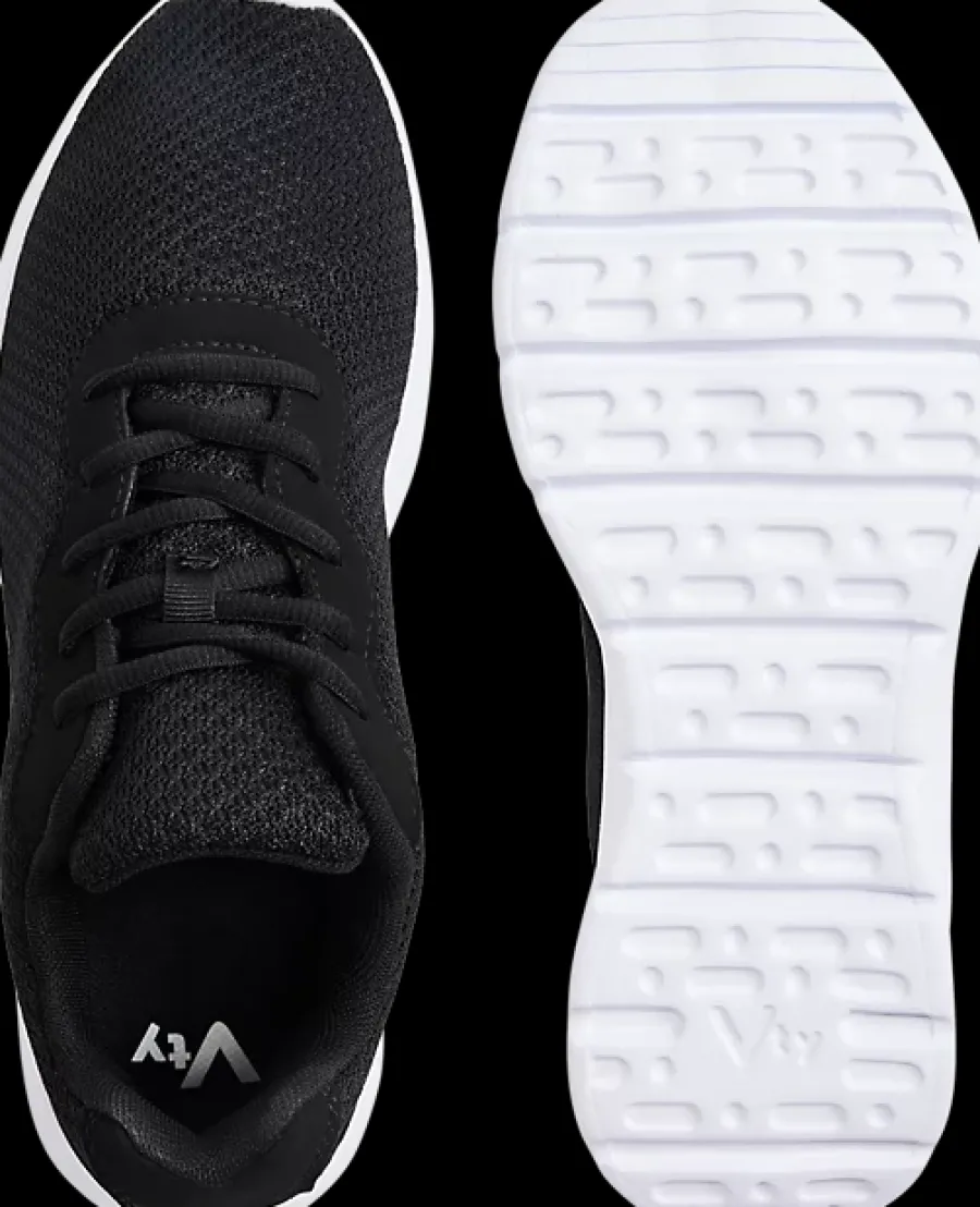 Outlet czarne lekkie sneakersy męskie z białą podeszwą Męskie Sportowe|Casual