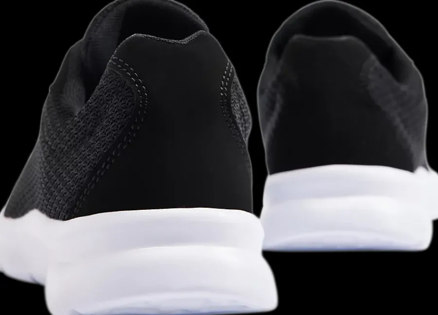 Outlet czarne lekkie sneakersy męskie z białą podeszwą Męskie Sportowe|Casual