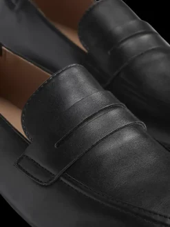 Outlet czarne lordsy damskie z wszytą gumką Damskie Półbuty