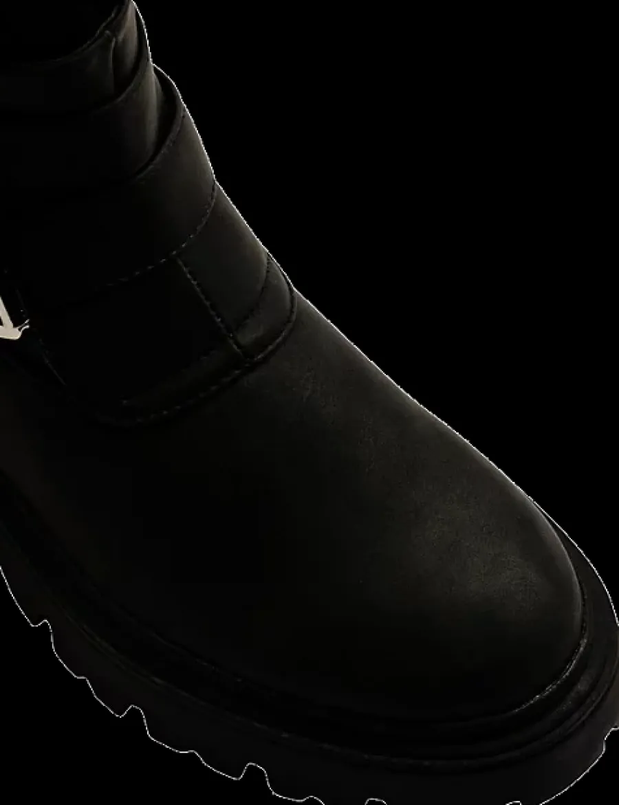 Discount czarne ocieplane botki damskie Damskie Botki