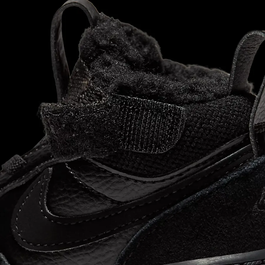 Clearance czarne ocieplane sneakersy dziecięce COURT BOROUGH MID 2 BOOT Dzieci Kozaki|Sportowe