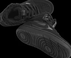 New czarne ocieplane sneakersy dziecięce Court Borough Mid 2 Dzieci Kozaki|Sportowe