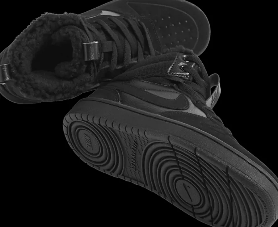 New czarne ocieplane sneakersy dziecięce Court Borough Mid 2 Dzieci Kozaki|Sportowe