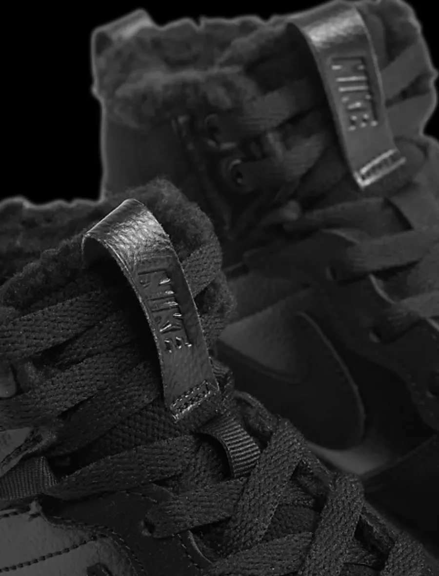 New czarne ocieplane sneakersy dziecięce Court Borough Mid 2 Dzieci Kozaki|Sportowe