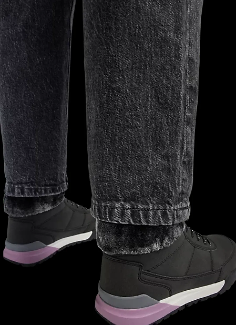 Sale czarne ocieplane sneakersy damskie Damskie Botki