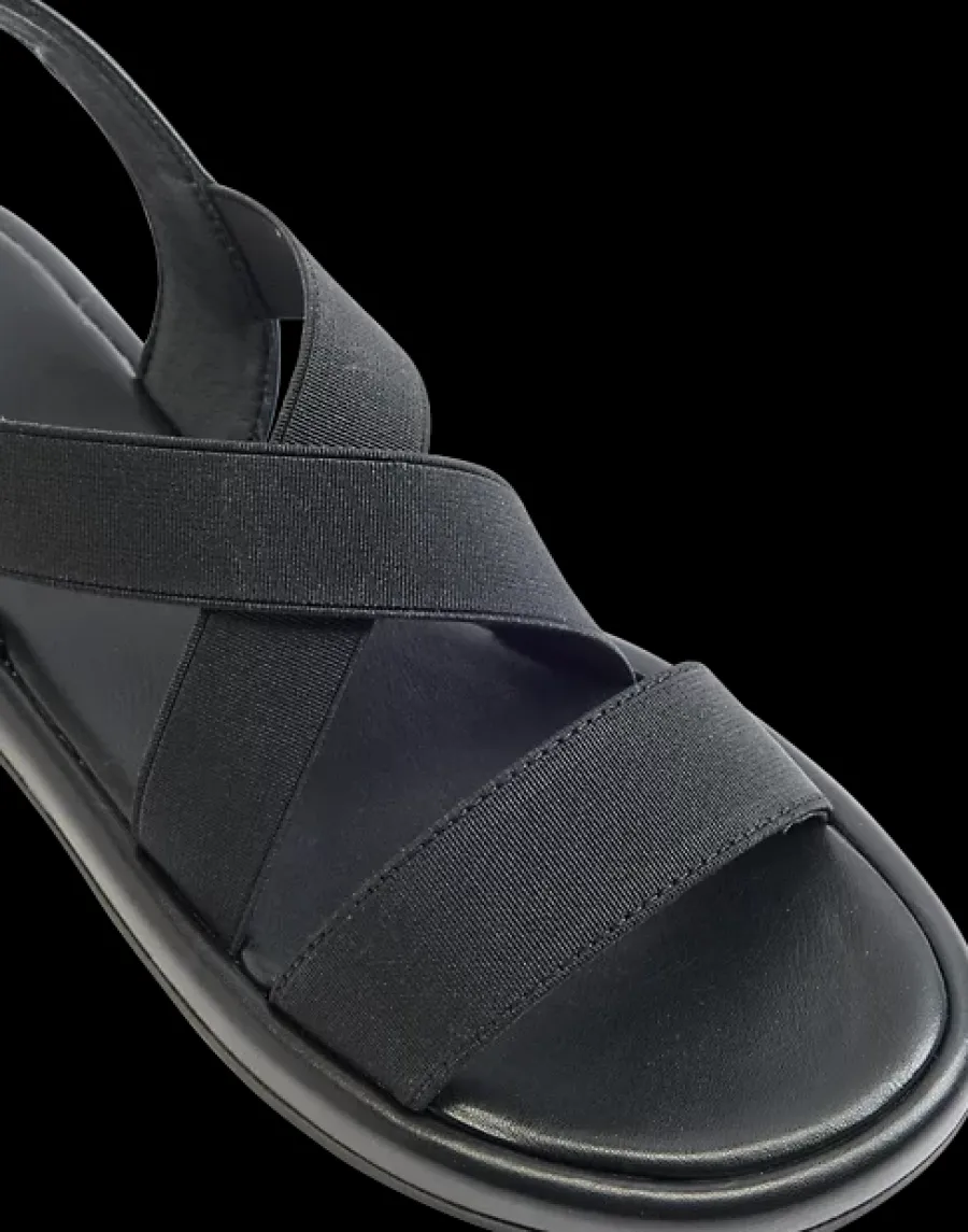 Outlet czarne sandały damskie Damskie Sandały