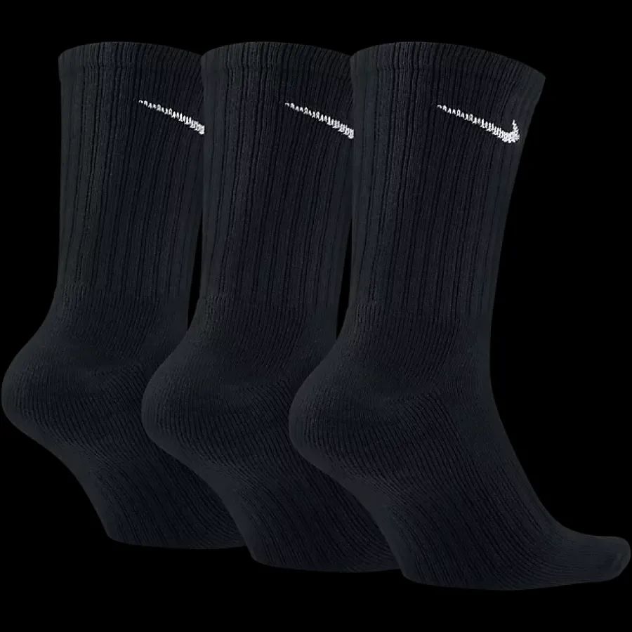 Sale czarne skarpetki Cush Crew 3P Męskie Skarpety|Skarpety