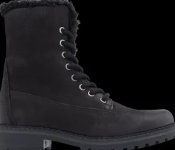 Online czarne skórzane trzewiki damskie Damskie Botki