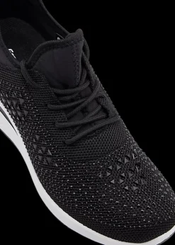 Clearance czarne sneakersy damskie na koturnie Damskie Sportowe