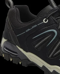 Clearance czarne sneakersy damskie na profilowanej podeszwie Damskie Trekkingowe|Trekkingowe