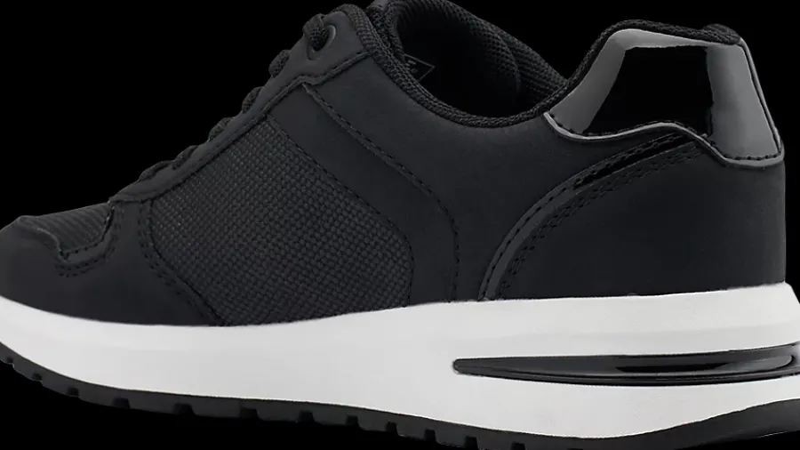 Online czarne sneakersy damskie z białymi elementami Damskie Sportowe