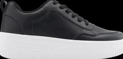 czarne sneakersy damskie na białej podeszwie Damskie Sportowe