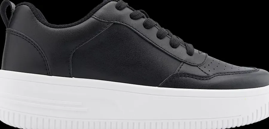 czarne sneakersy damskie na białej podeszwie Damskie Sportowe