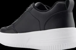 czarne sneakersy damskie na białej podeszwie Damskie Sportowe