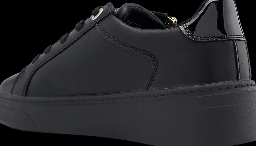 Discount czarne sneakersy damskie z ozdobnym zamkiem Damskie Sportowe|Casual