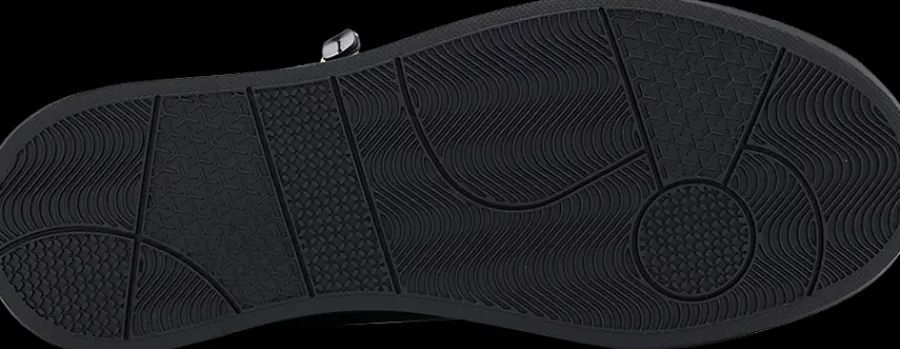 Discount czarne sneakersy damskie z ozdobnym zamkiem Damskie Sportowe|Casual