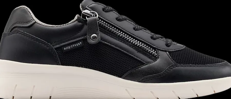 Online czarne sneakersy damskie Easy Stree na białej podeszwie Damskie Sportowe