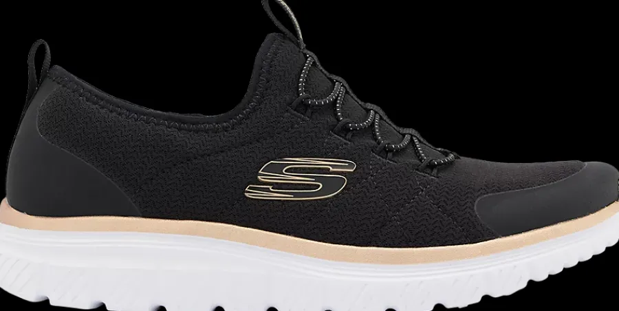 Discount czarne sneakersy damskie z wkładką memory foam Damskie Sportowe|Markowe