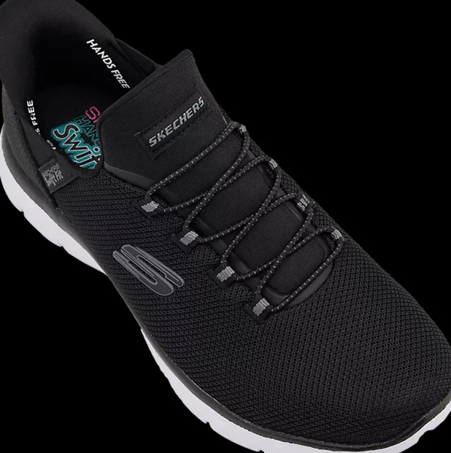Hot czarne sneakersy damskie na białej podeszwie Damskie Sportowe|Markowe