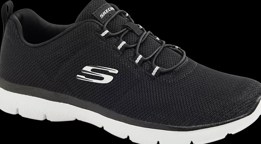 Outlet czarne sneakersy damskie na białej podeszwie Damskie Sportowe|Markowe
