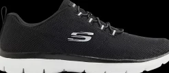 Outlet czarne sneakersy damskie na białej podeszwie Damskie Sportowe|Markowe