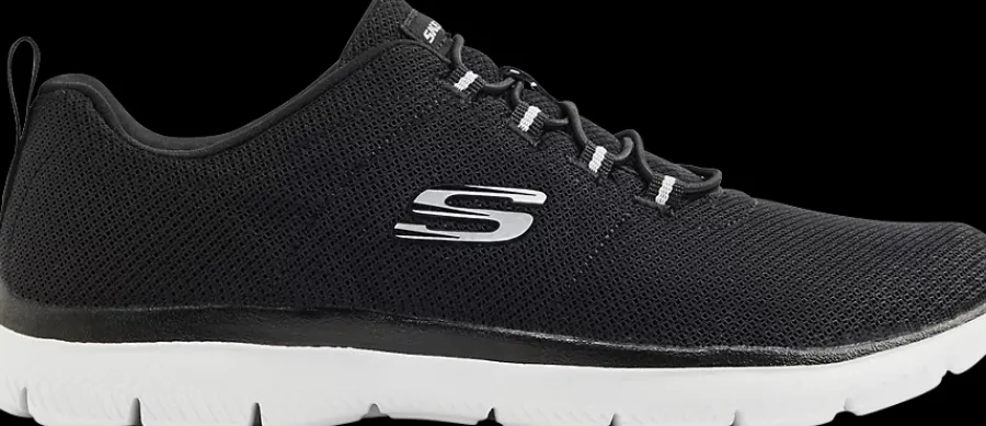 Outlet czarne sneakersy damskie na białej podeszwie Damskie Sportowe|Markowe