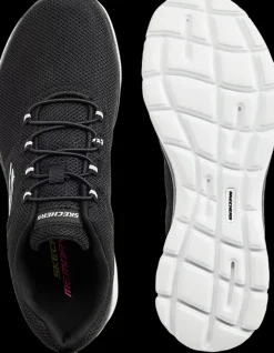 Outlet czarne sneakersy damskie na białej podeszwie Damskie Sportowe|Markowe