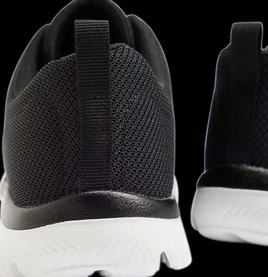 Outlet czarne sneakersy damskie na białej podeszwie Damskie Sportowe|Markowe