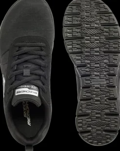 Outlet czarne sneakersy damskie z wkładką memory foam Damskie Sportowe|Treningowe