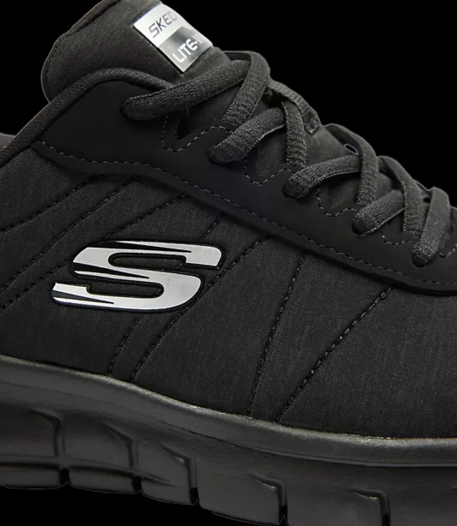 Outlet czarne sneakersy damskie z wkładką memory foam Damskie Sportowe|Treningowe