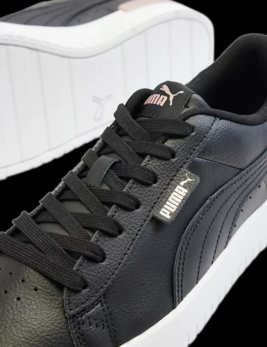 Sale czarne sneakersy damskie na białej podeszwie Damskie Sportowe|Markowe