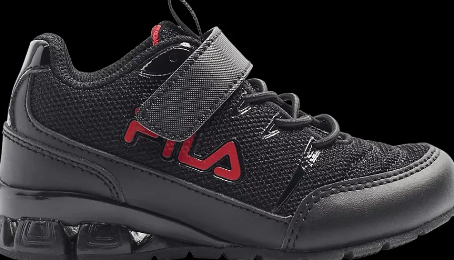 Hot czarne sneakersy dziecięce z czerwonym logo Dzieci Sportowe