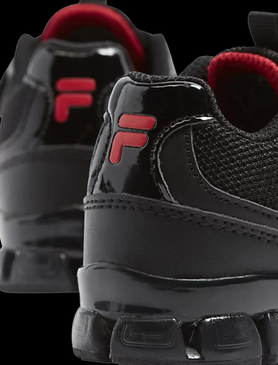 Hot czarne sneakersy dziecięce z czerwonym logo Dzieci Sportowe
