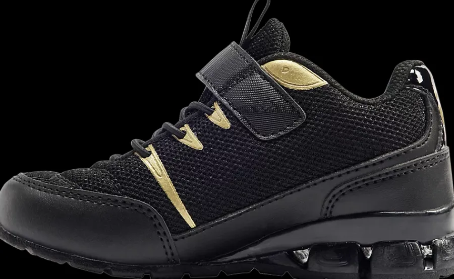 Clearance czarne sneakersy dziecięce ze złotymi akcentami Dzieci Sportowe