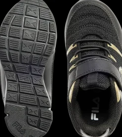 Clearance czarne sneakersy dziecięce ze złotymi akcentami Dzieci Sportowe