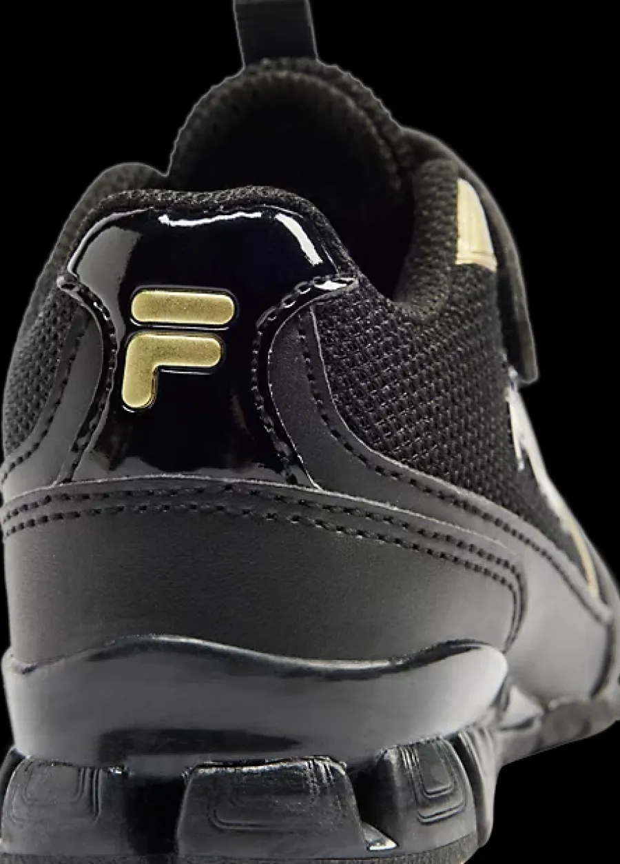 Clearance czarne sneakersy dziecięce ze złotymi akcentami Dzieci Sportowe