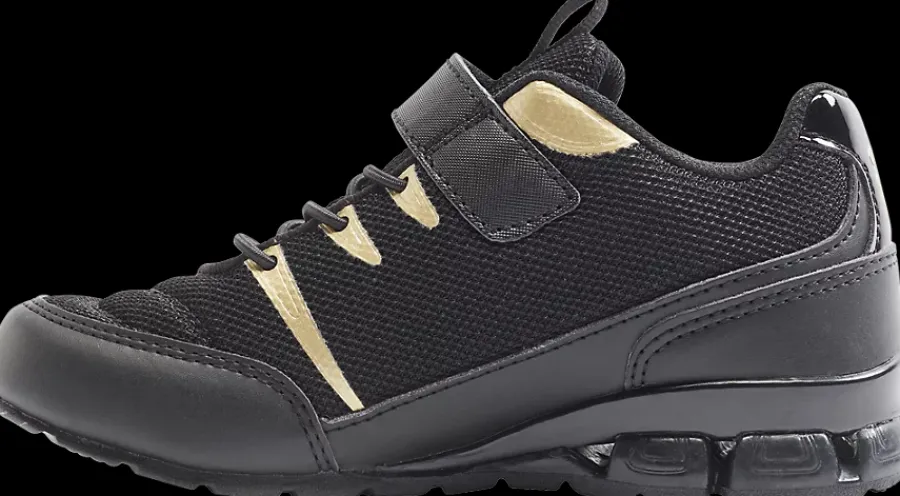 Online czarne sneakersy dziecięce ze złotymi elementami Dzieci Sportowe