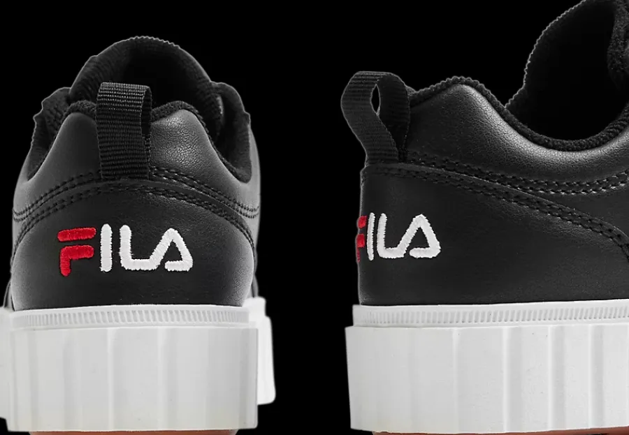 Discount czarne sneakersy dziecięce na grubej podeszwie Dzieci Sportowe