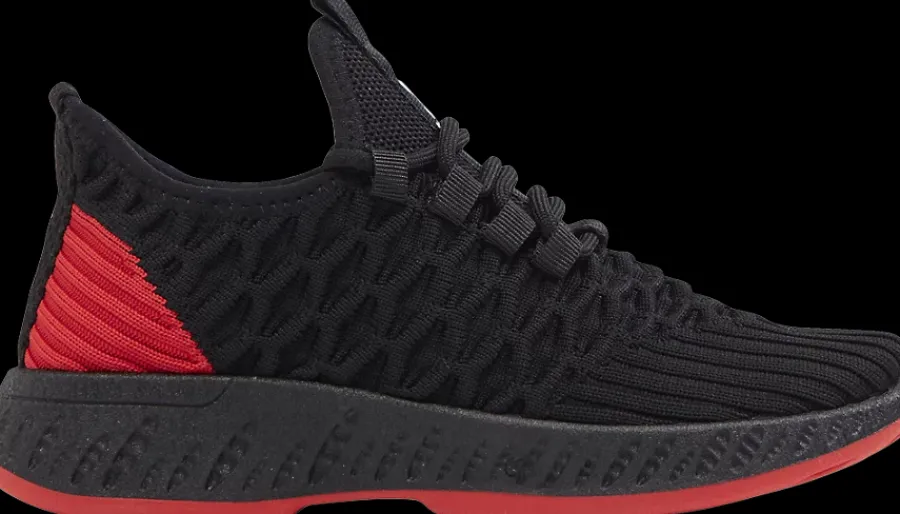 Online czarne sneakersy dziecięce z czerwonymi akcentami Dzieci Sportowe