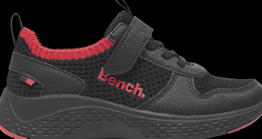 Discount czarne sneakersy dziecięce z czerwonymi elementami Dzieci Sportowe