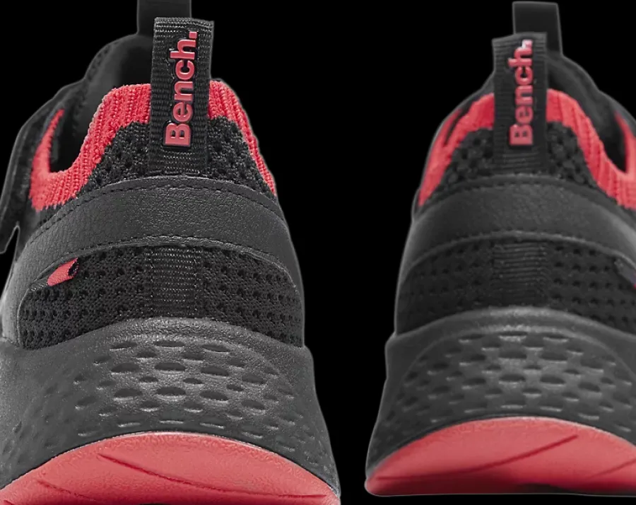Discount czarne sneakersy dziecięce z czerwonymi elementami Dzieci Sportowe