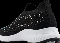 czarne sneakersy dziewczęce wysadzane kryształkami Dzieci Sportowe