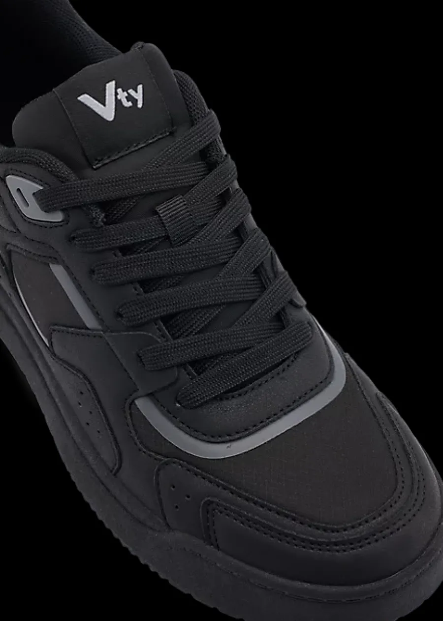 Clearance czarne sneakersy młodzieżowe Dzieci Sportowe