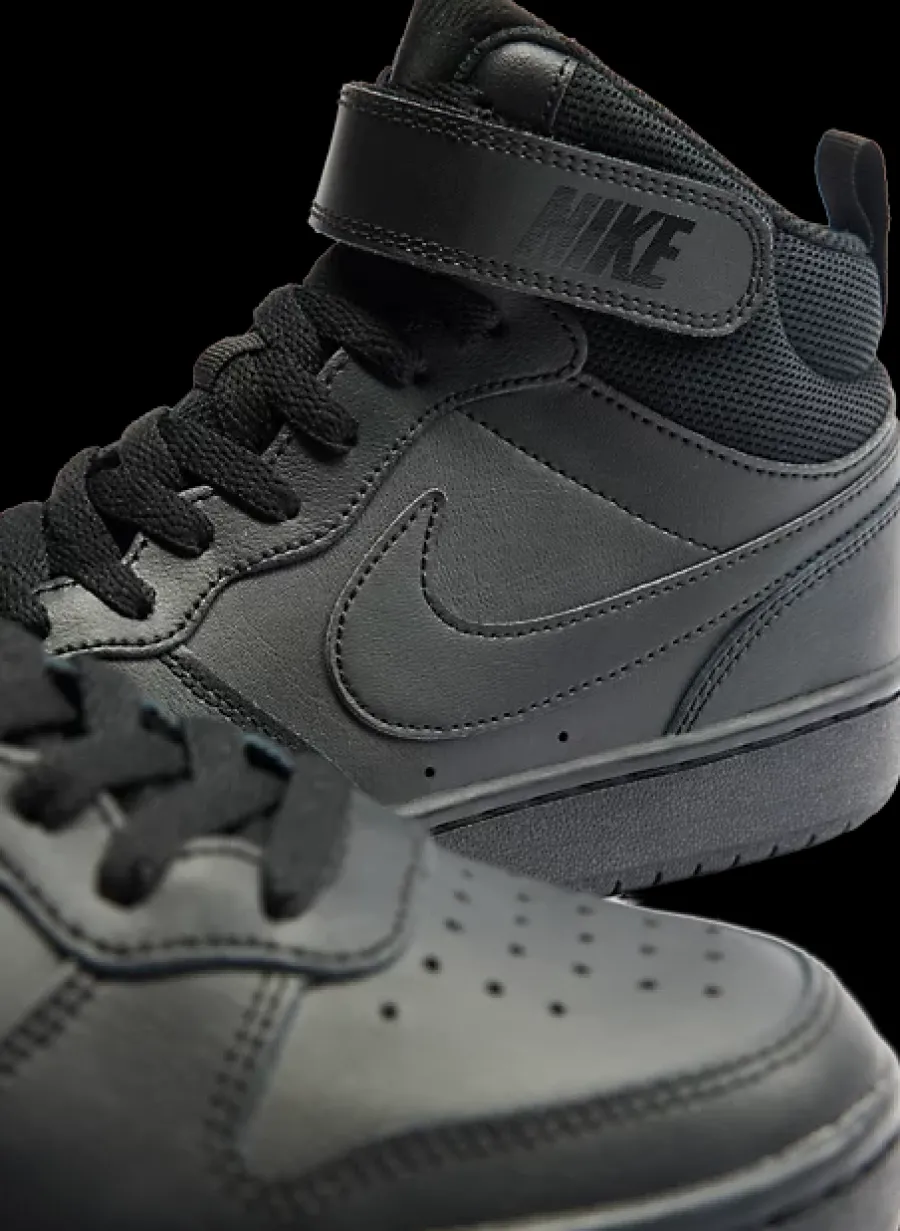 Outlet czarne sneakersy młodzieżowe COURT BOROUGH MID 2 (GS) Dzieci Sportowe