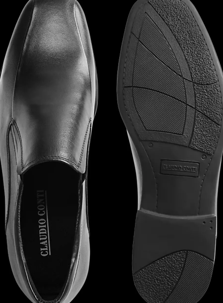 Sale czarne wsuwane eleganckie buty męskie ze skóry Męskie Półbuty